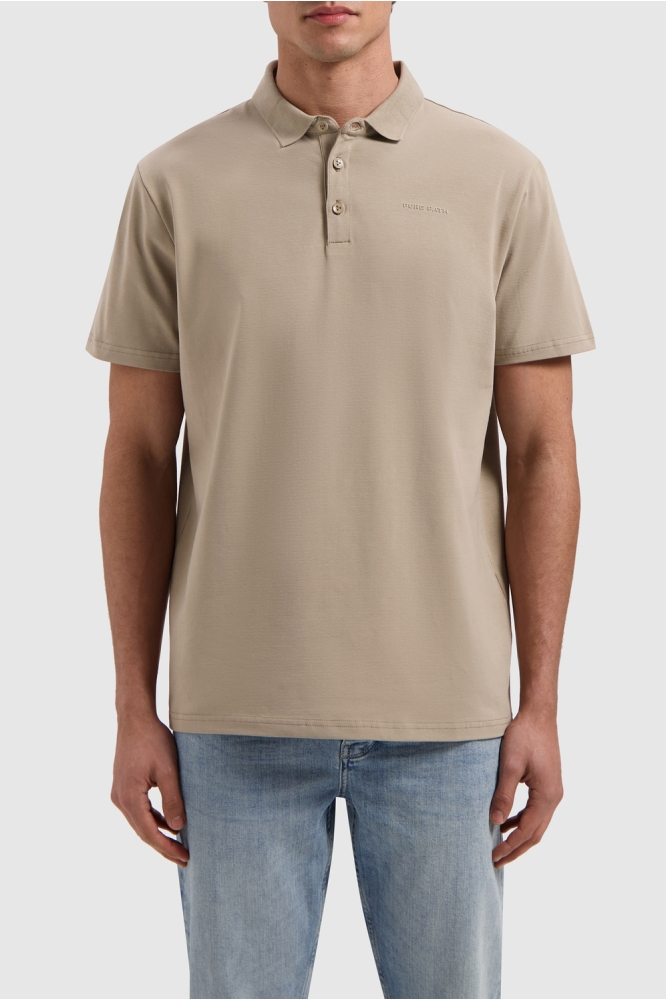 REGULAR FIT POLO 10117 53 TAUPE
